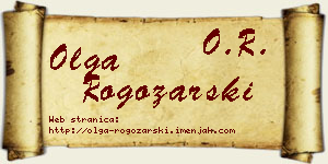 Olga Rogožarski vizit kartica